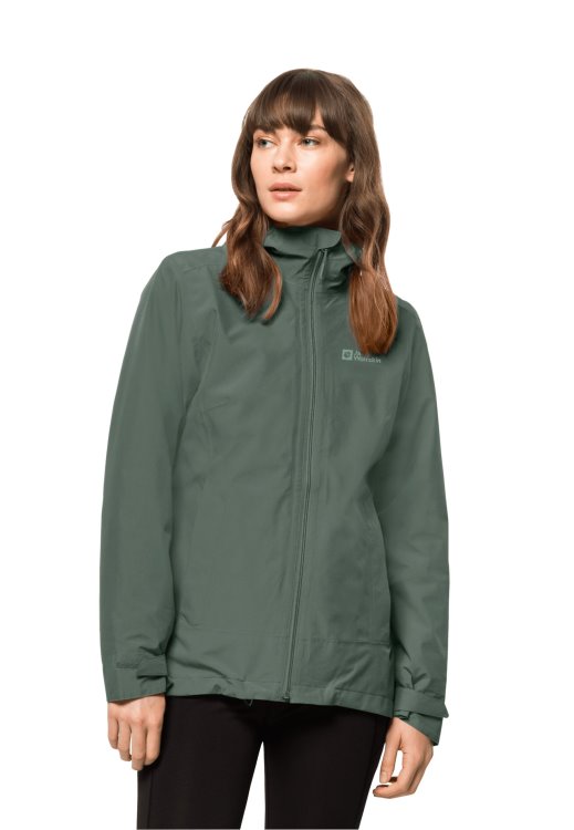 Brand Jack Wolfskin Origins Hedge Green Moonrise 3in1 Jacket W
