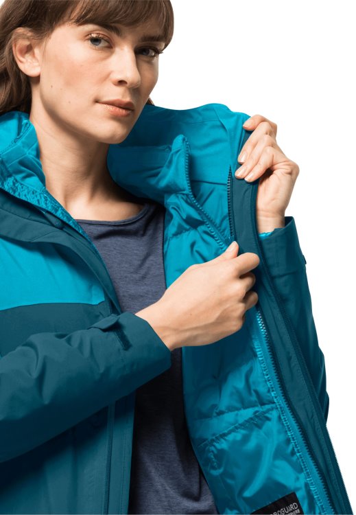 Blue Coral Brand Jack Wolfskin Original Feldberg 3in1 Jacket W