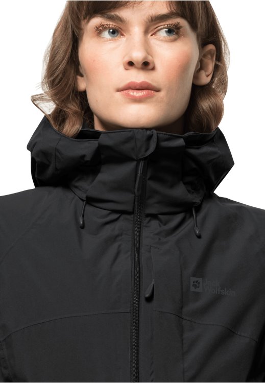 Black Brand Jack Wolfskin Feldberg 3in1 Jacket W Hot