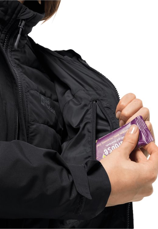 Black New Glaabach 3in1 Jacket W Brand Jack Wolfskin
