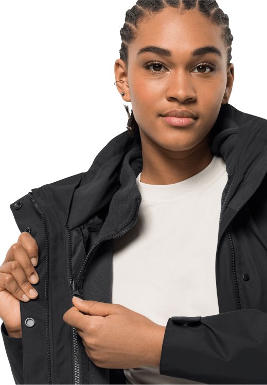 Black Ottawa Coat Collection Brand Jack Wolfskin
