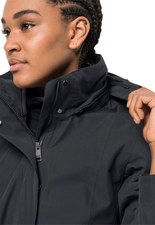 Black Ottawa Coat Collection Brand Jack Wolfskin