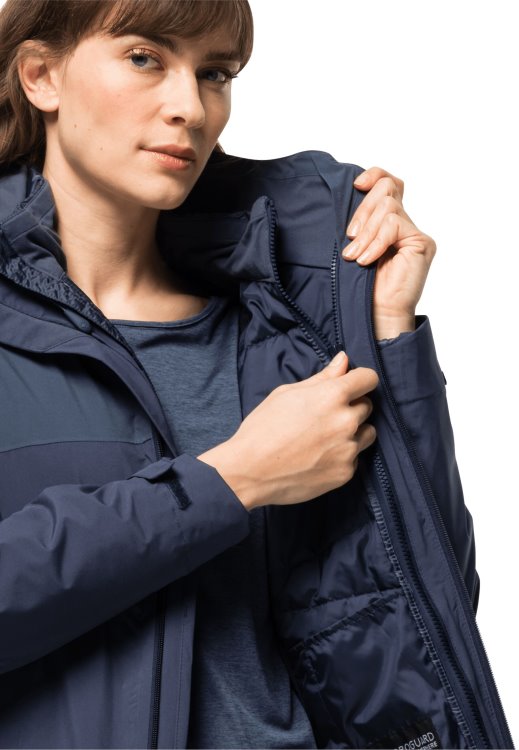 Origins Brand Jack Wolfskin Graphite Feldberg 3in1 Jacket W