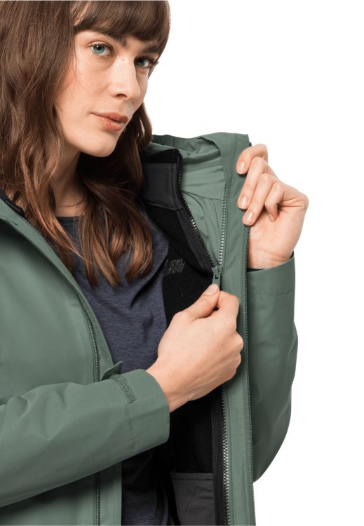 Hedge Green Fashion Brand Jack Wolfskin Besler 2l Jacket W