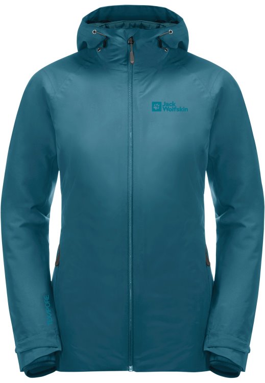 Original Brand Jack Wolfskin Glaabach 3in1 Jacket W Blue Coral