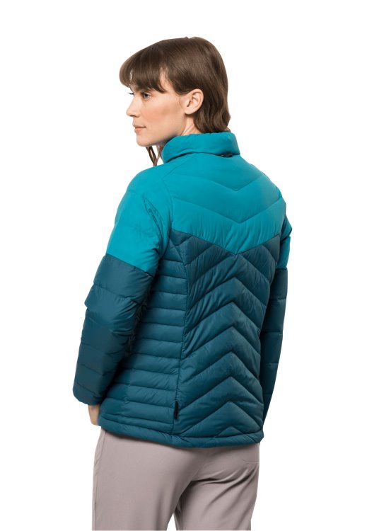 Hot Blue Coral Brand Jack Wolfskin Tundra Down Jacket W