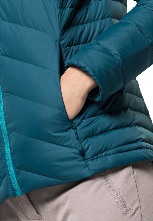 Hot Blue Coral Brand Jack Wolfskin Tundra Down Jacket W