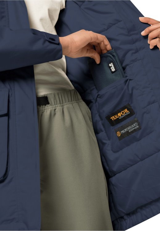 Brand Jack Wolfskin Night Blue Winterfrost Ins Parka W Hot