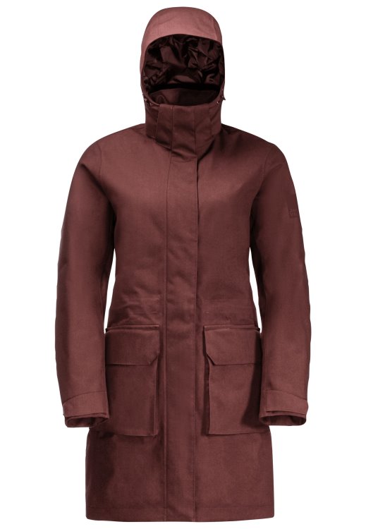Cordovan Red Brand Jack Wolfskin Collections Fierce Wind Parka W