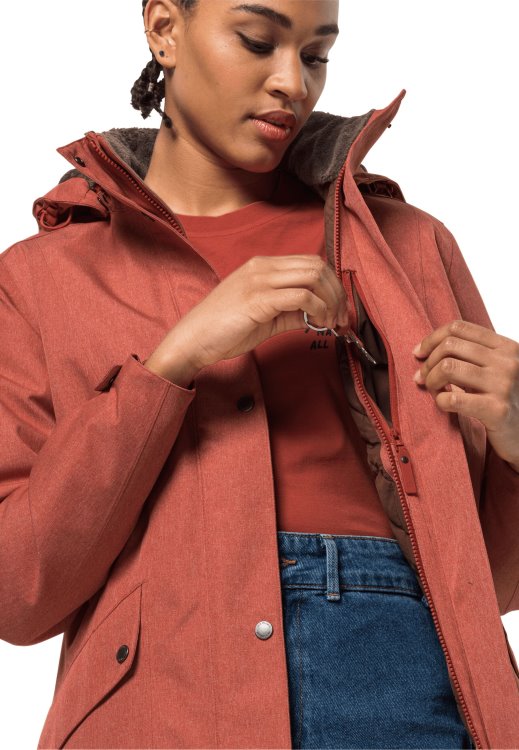 Park Avenue Jacket Autumn Red Brand Jack Wolfskin