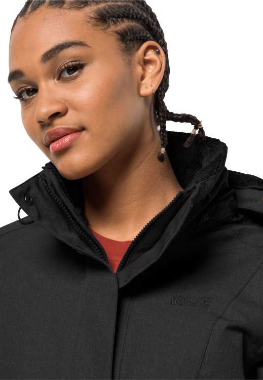 Park Avenue Jacket Hot Black Brand Jack Wolfskin