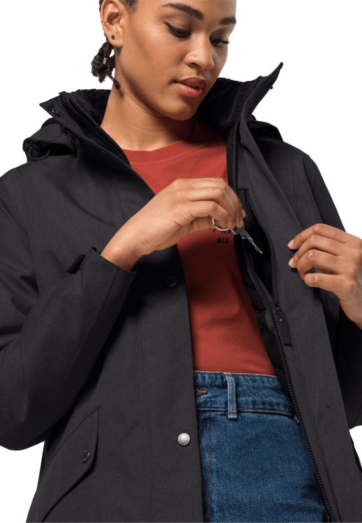 Park Avenue Jacket Hot Black Brand Jack Wolfskin