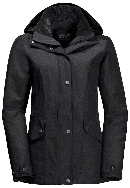 Park Avenue Jacket Hot Black Brand Jack Wolfskin