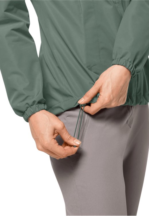 Collection Brand Jack Wolfskin Hedge Green Stormy Point 2l Jacket W