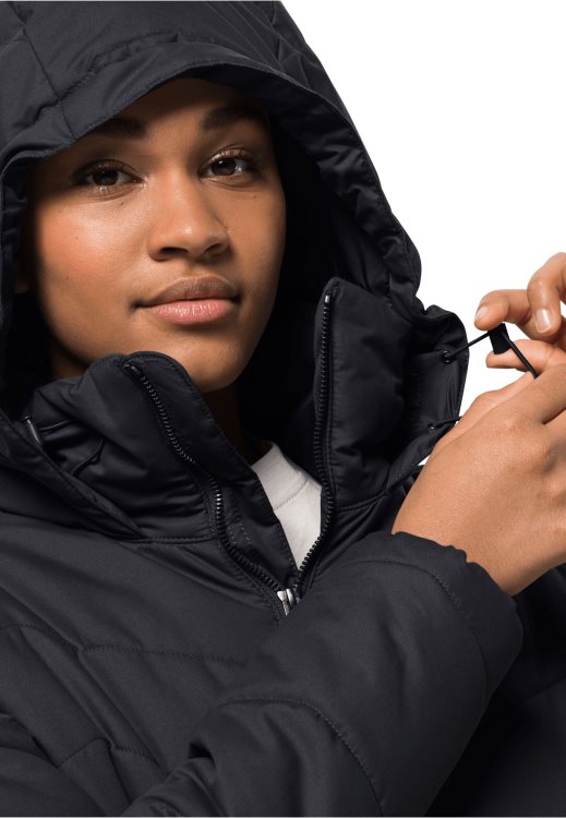 Kyoto Long Coat W Brand Jack Wolfskin Hot Black