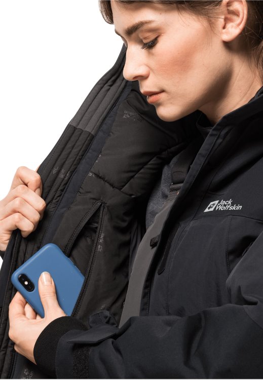 1995 Series Parka W Brand Jack Wolfskin Black Best