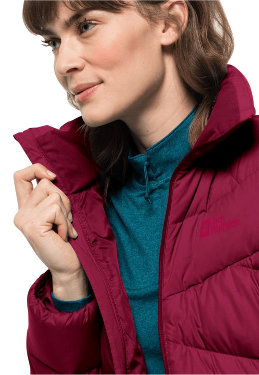 New Brand Jack Wolfskin Herzberg Down Jacket W Cranberry