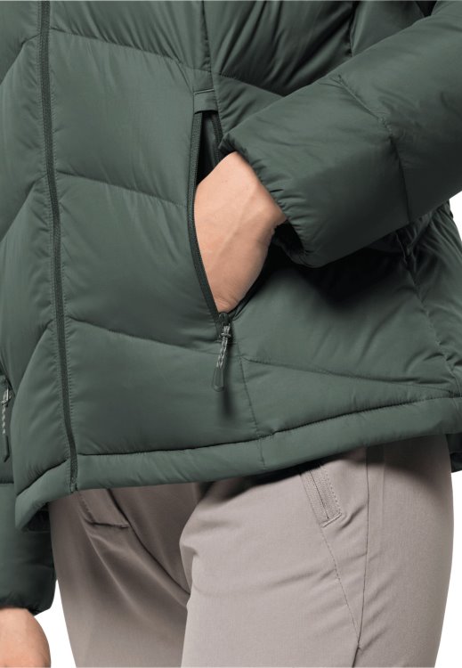 Herzberg Down Jacket W Best Hedge Green Brand Jack Wolfskin