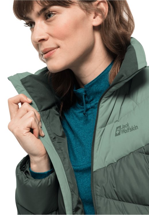 Herzberg Down Jacket W Best Hedge Green Brand Jack Wolfskin