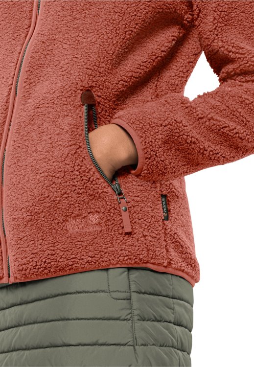 Original Autumn Red High Curl Jacket W Brand Jack Wolfskin