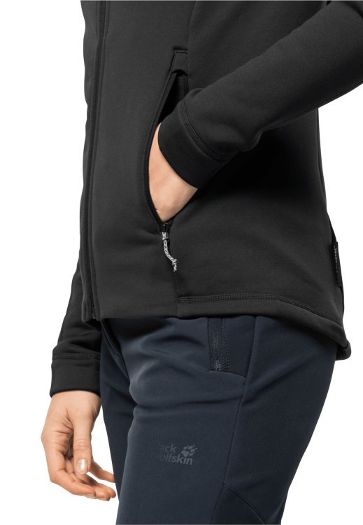 Origins Hirschberg Hooded Fz W Brand Jack Wolfskin Black