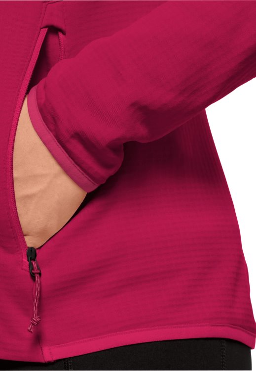 Brand Jack Wolfskin Peak Grid Fleece W New Cranberry
