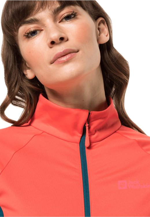 Morobbia Fz W Hot Coral Brand Jack Wolfskin Origin