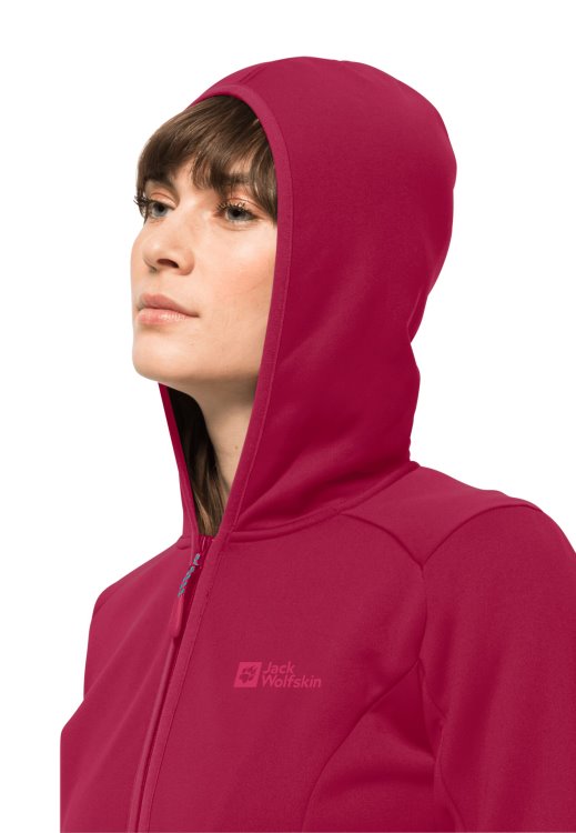 Baiselberg Hooded Fz W Cranberry Origins Brand Jack Wolfskin
