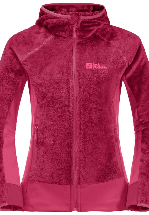 Rotwand Hooded Fz W Brand Brand Jack Wolfskin Cranberry