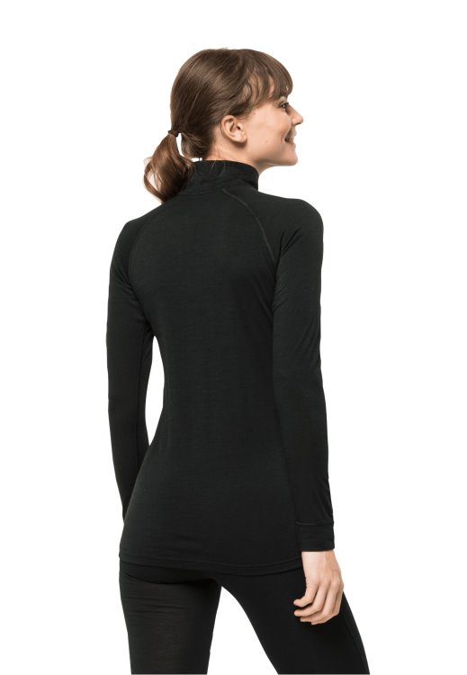 Black Alpspitze Wool L/s Hz W Best Brand Jack Wolfskin
