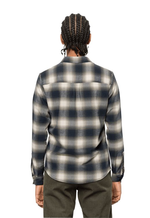 Night Blue Checks New Brand Jack Wolfskin Wanderweg Shirt W