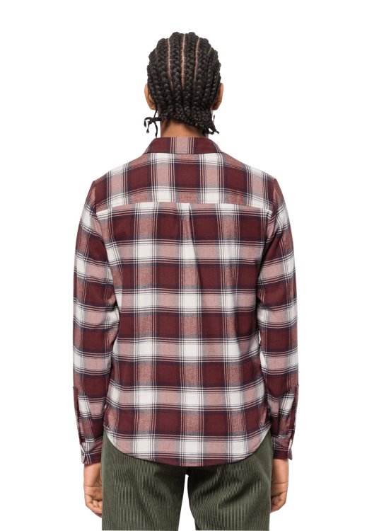 Cordovan Red Checks Wanderweg Shirt W Brand Jack Wolfskin Collection