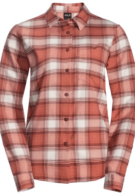 Autumn Red Checks Wanderweg Shirt W Collections Brand Jack Wolfskin