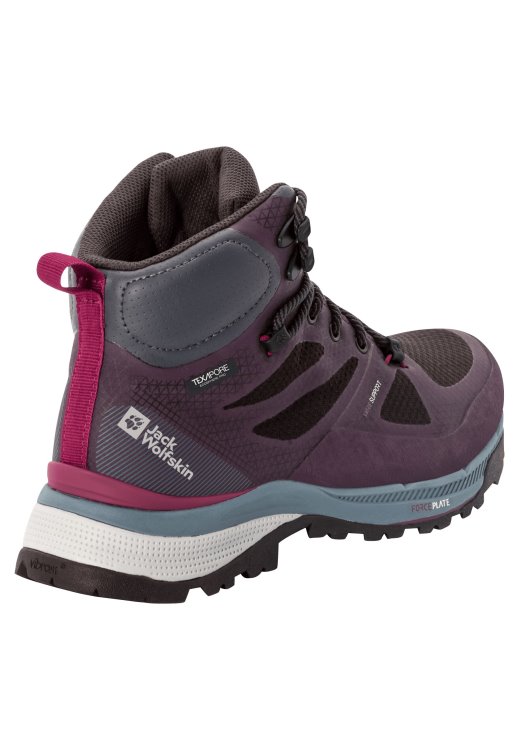 Brand Jack Wolfskin Purple-Grey Force Striker Texapore Mid W Fashion