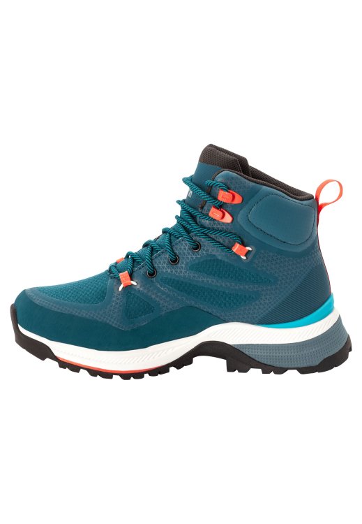 Blue-Coral Hot Force Striker Texapore Mid W Brand Jack Wolfskin