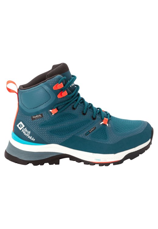Blue-Coral Hot Force Striker Texapore Mid W Brand Jack Wolfskin