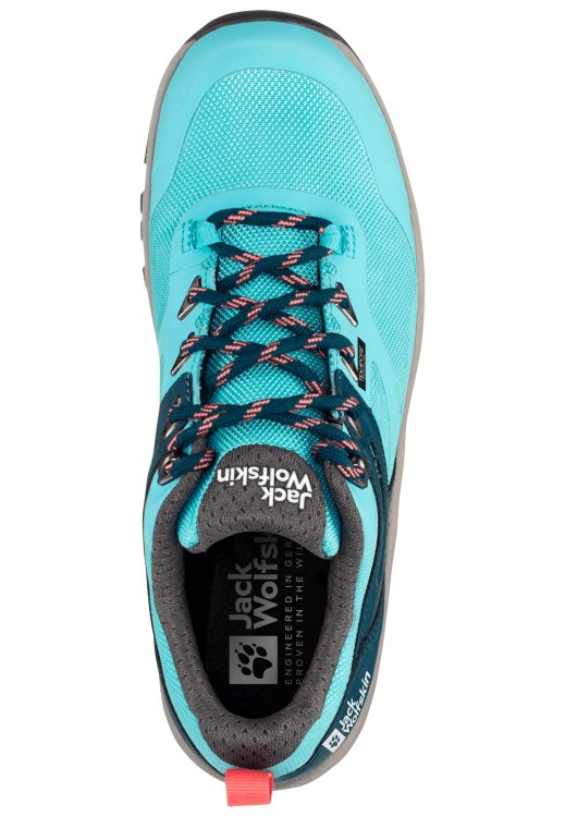 Brand Jack Wolfskin Rebellion Guide Texapore Low W Brands Turquoise-Coral