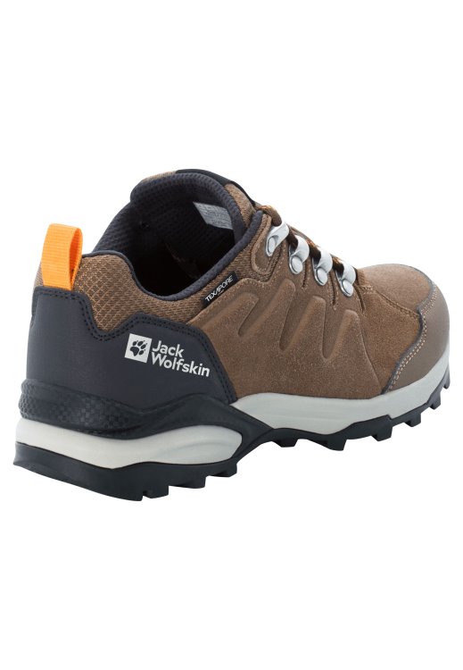 Brown-Apricot New Refugio Texapore Low W Brand Jack Wolfskin