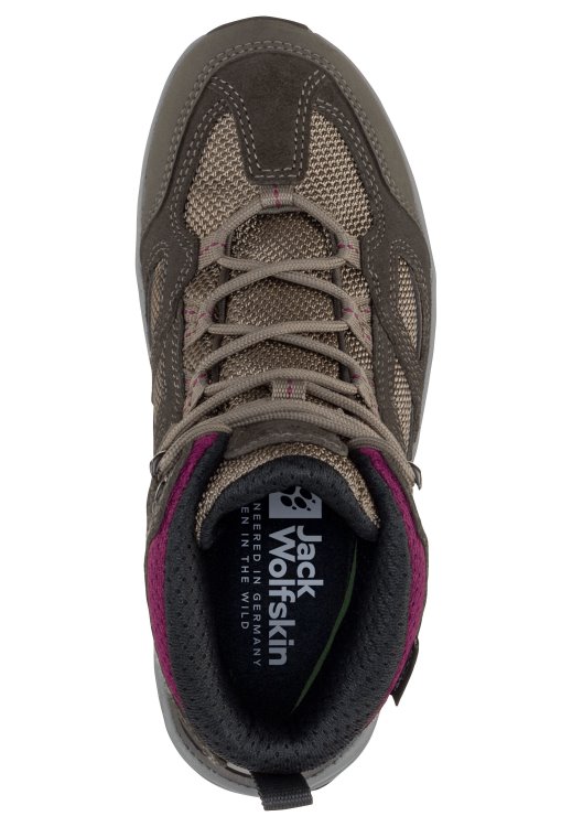 Collections Vojo 3 Texapore Mid W Brand Jack Wolfskin Khaki-Burgundy