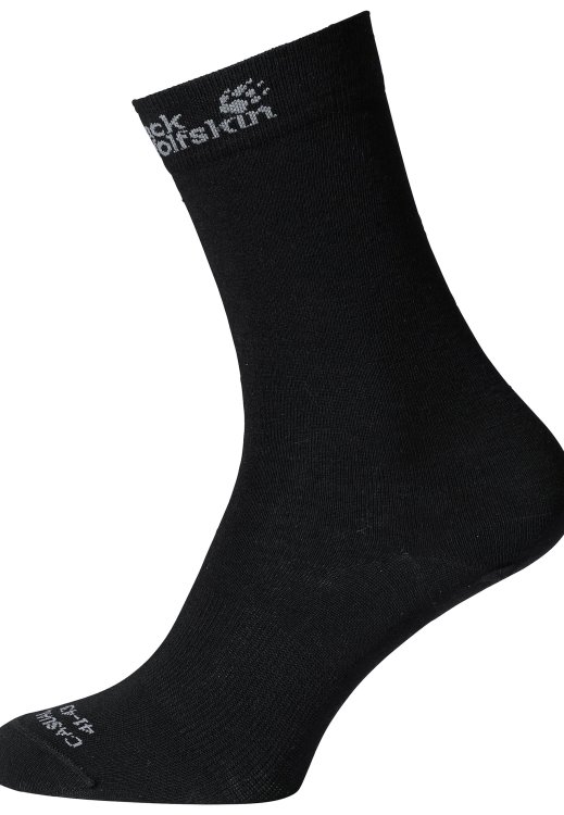 Brand Jack Wolfskin Hot Black Merino Classic Cut Socks