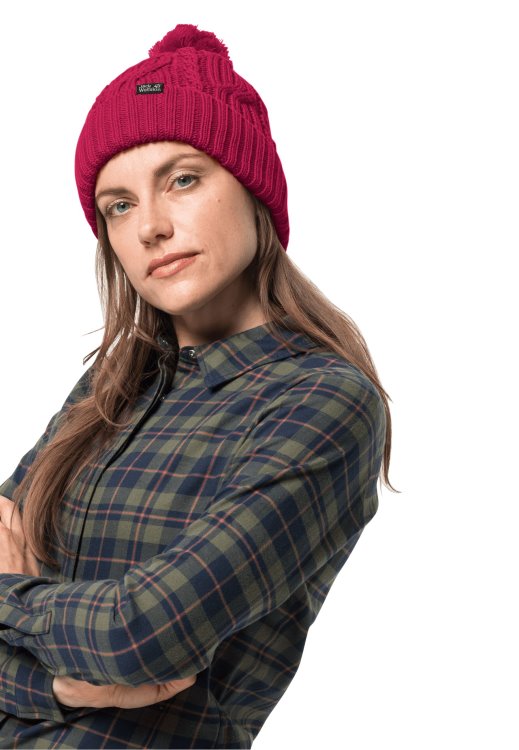 New Cranberry Brand Jack Wolfskin Stormlock Pompom Beanie