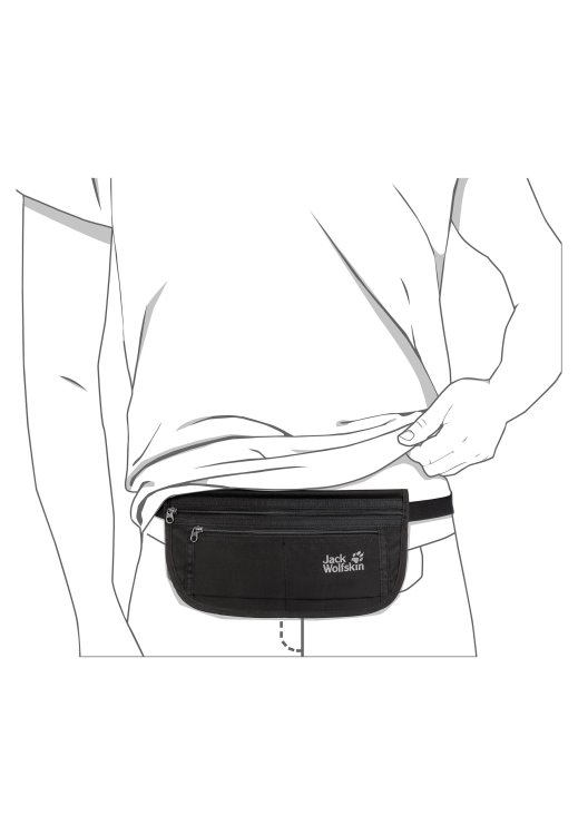 Origin Black Document Belt De Luxe Brand Jack Wolfskin