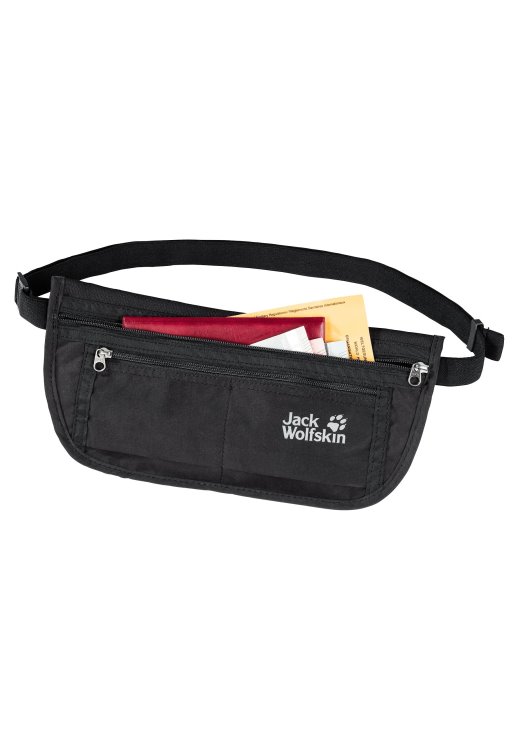 Origin Black Document Belt De Luxe Brand Jack Wolfskin