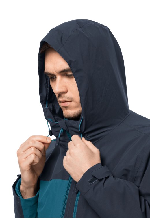 Origins Brand Jack Wolfskin Blue Coral Feldberg 3in1 Jacket M