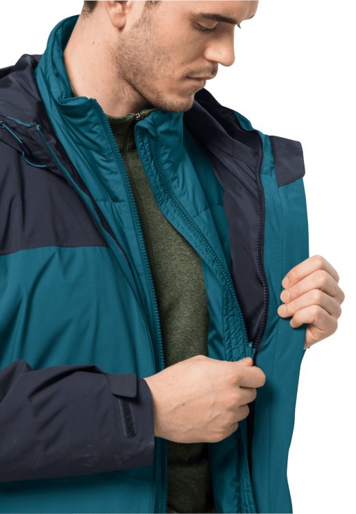 Origins Brand Jack Wolfskin Blue Coral Feldberg 3in1 Jacket M