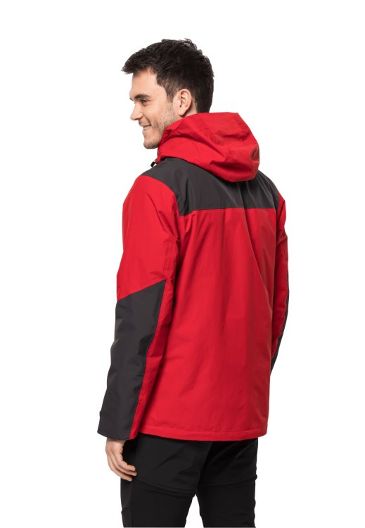Jasper 3in1 Jacket M Adrenaline Red Brand Jack Wolfskin New