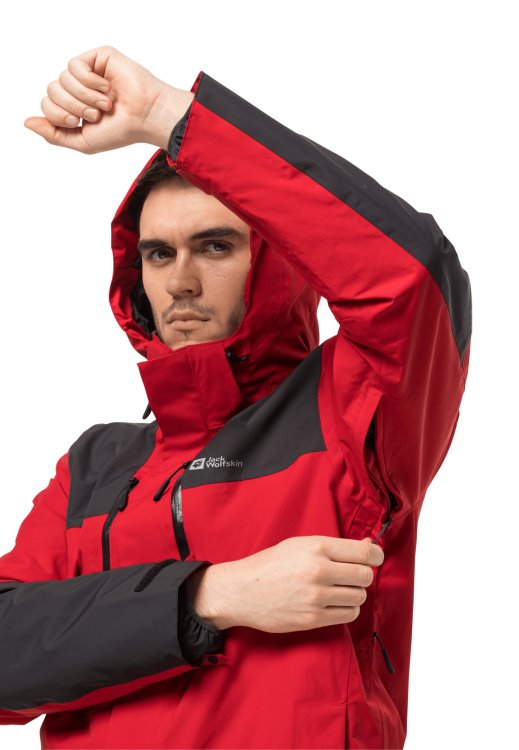 Jasper 3in1 Jacket M Adrenaline Red Brand Jack Wolfskin New