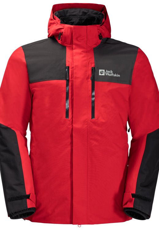 Jasper 3in1 Jacket M Adrenaline Red Brand Jack Wolfskin New