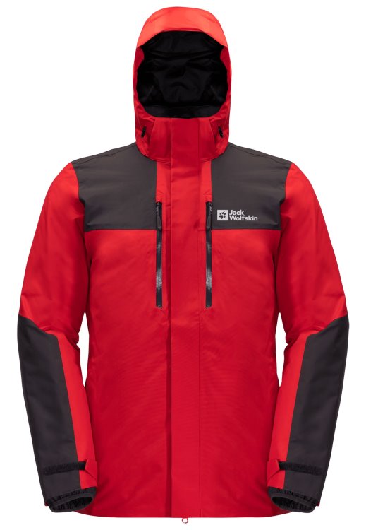 Jasper 3in1 Jacket M Adrenaline Red Brand Jack Wolfskin New