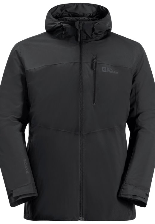 Black Brand Jack Wolfskin Feldberg 3in1 Jacket M New